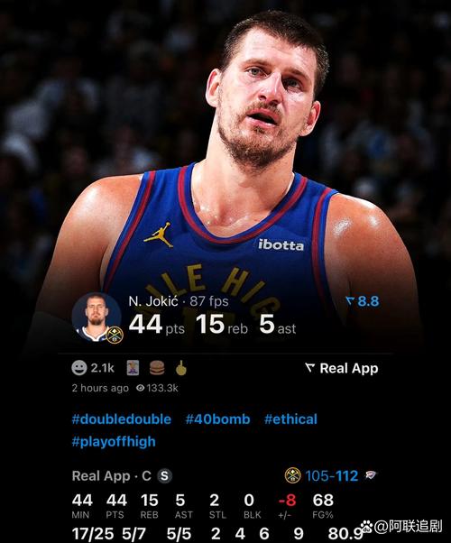 MVP胖子回来了！约基奇22中14爆砍34分7板14助4断2帽 三分10中4