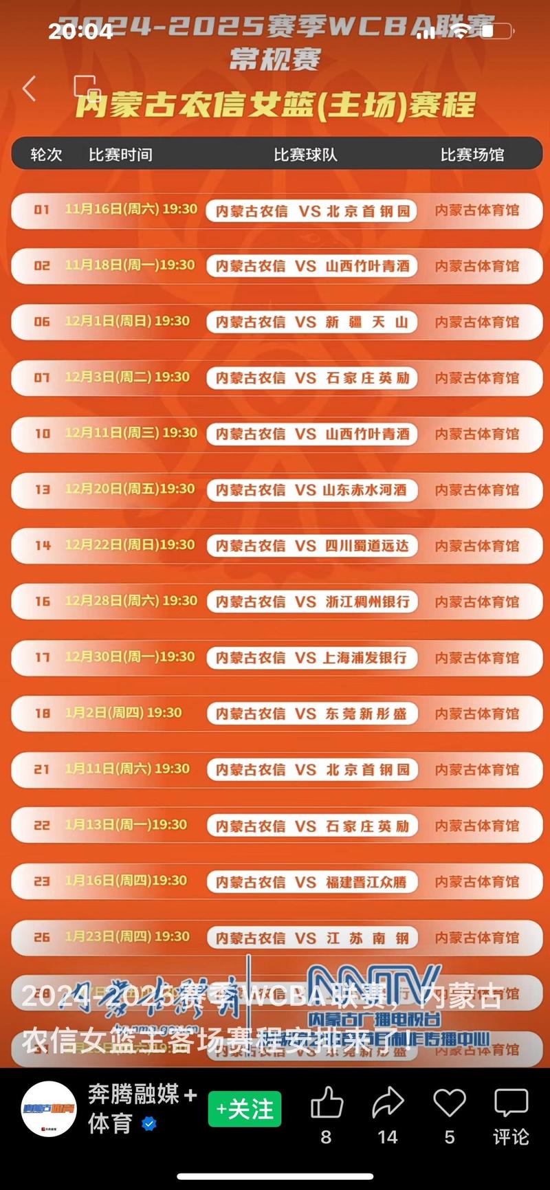 WCBA新赛季增加俱乐部杯 分两个阶段进行